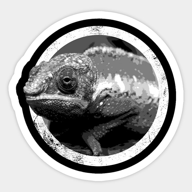 Distressed Pet Chameleon Icon Sticker by Wizardmode